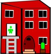 flat apartment house drawing