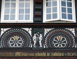 truss fachwerkhaus window carving