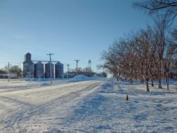 landscape of the hosmer south dakota in winter