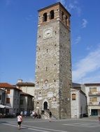 rectangular clock tower