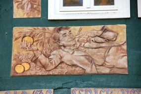 truss fachwerkhaus mural art