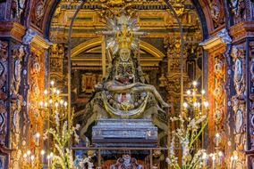 deity statue in church