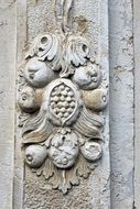 stucco molding on the wall