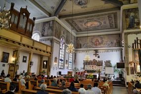 church interior in Czaplinek in Poland