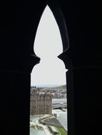 view through doorway to edinburgh