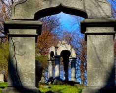 stone arch in the cemetery