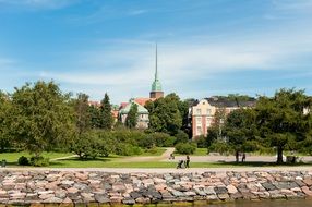 urban park in helsinki finland