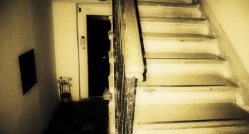 staircase in a house in italy