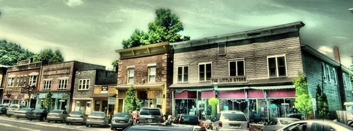 clipart of the town buildings