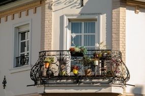 balcony on the building in Oberdollendorf