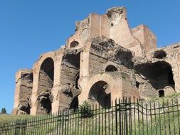 Historical ruins of Roman architecture