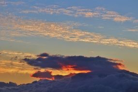 evening clouds over cape town