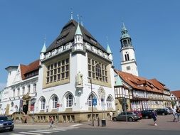 square in front of the church in Celle, Germany