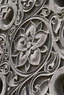 closeup view of design for stone gravestone