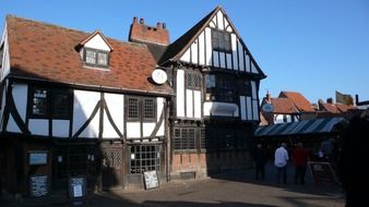 townscape of Timbered house in England