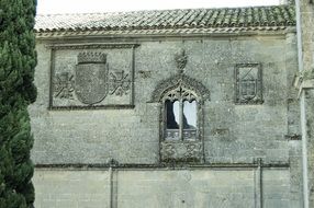 stone building with carved facade