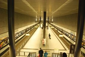 railway station in berlin inside view