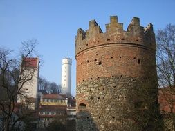 medieval defense tower in ravensburg