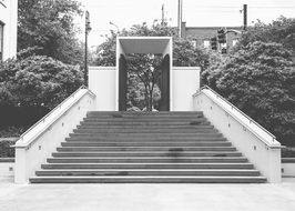 steps railing gate