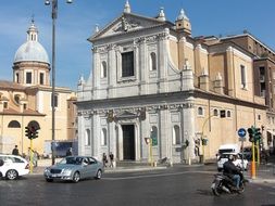 Urban streets architecture of Rome Italy