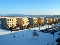 city low apartment buildings