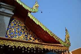 the roof of the castle in Thailand