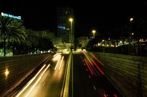 night traffic in Gran Canaria, Spain