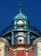 observation deck and railing on the tower