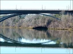 bridge over a calm river