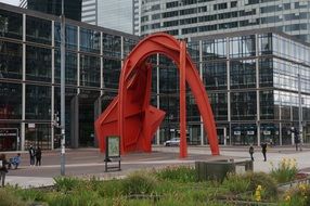 contemporary sculpture in la defense, france, paris