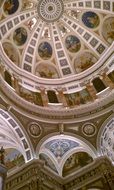 interior view of decorated church dome