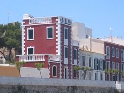 row of houses in southern Europe