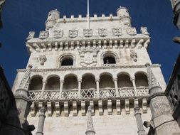 historical garden of belem tower in Lisbon, Portugal