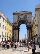 pedestrian street in lisbon