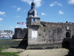 stone wall as a landmark in Concarneau