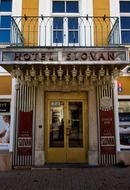 Sign of Hotel Slovan in Czech Republic