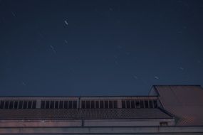 Roof of the warehouse at night