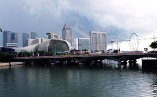 metal bridge in Singapore