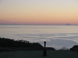 calabria volcano sunset