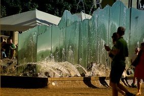 fountain in the old town of Warsaw