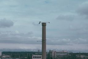 industrial clouds city