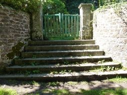 wooden gate rural outdoor scene