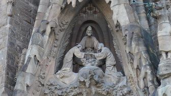 stone monument on the cathedral