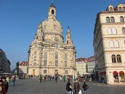 Square in front of frauenkirche in Dresden