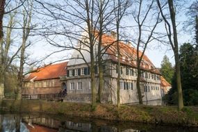 medieval architecture building by the river in germany