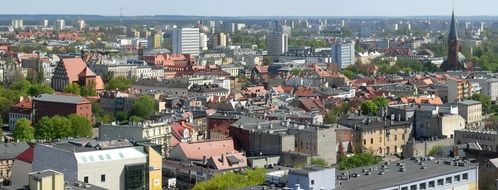 panorama of the Polish city Bydgoszcz