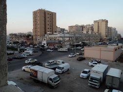 transport on parking in city