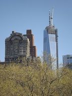 distant view of the skyscrapers in new york