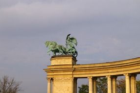 grand statue in budapest