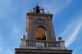 bell tower on the blue sky blue